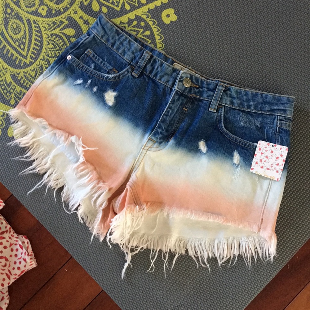 Denim sunset dyed shorts